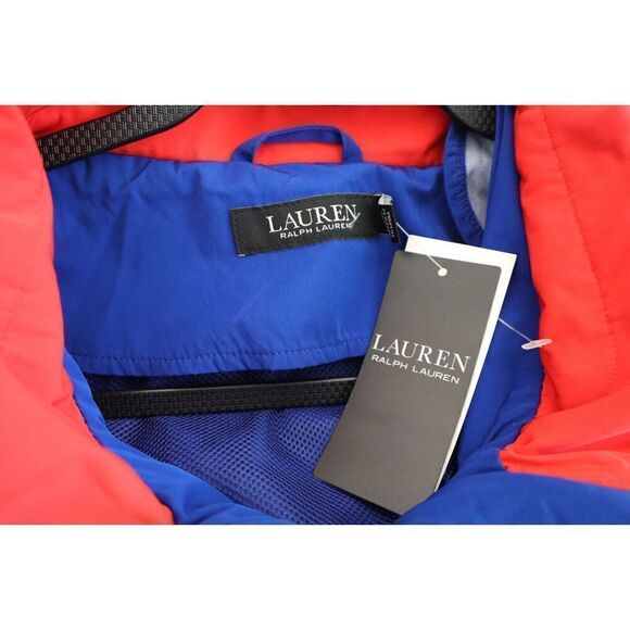 Lauren Ralph Lauren Women Sz M Blue Multi Colorblock Full Zip Hooded Jacket - Picture 6 of 12